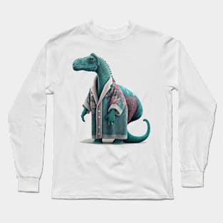 Dinosaur in a robe Long Sleeve T-Shirt